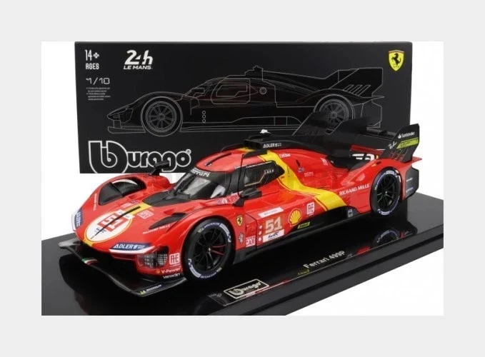 BBURAGO BU16311-51 FERRARI 499P 3.0L TURBO V6 TN 51 WINNER Le Mans 2023 AL 1/18 - Photo 2/2