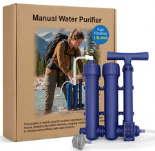 Survival Water Filter 3-Stage Filtration Portable System Outdoor Camping Hiking