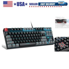 75 Mechanical Gaming Keyboard, Red Switch, LED Blue Backlit, 87 Keys Compact...