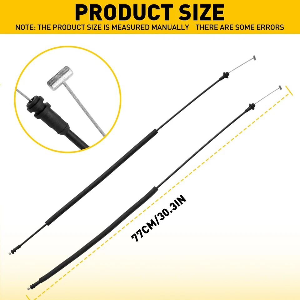 2X Cable de liberación de pestillo de puerta trasera izquierda/derecha para Dodge Ram 2500 3500 1500 1998-02 Foto 3 de 4