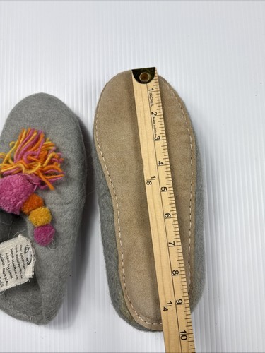 World Market Made In Nepal Felted Wool Slippers Gray Size 8 - Afbeelding 5 van 5