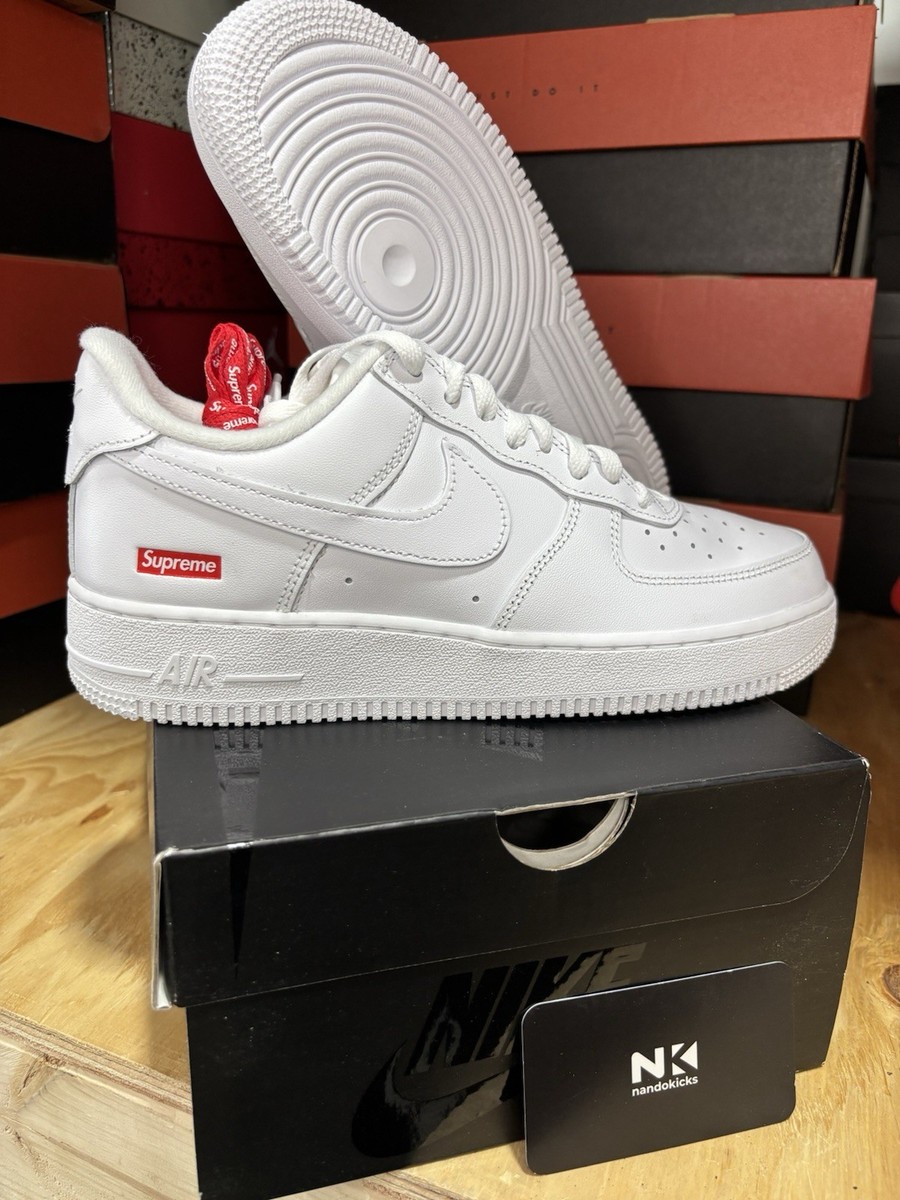Supreme x Nike Air Force 1 Low 'Box Logo - White' CU9225-100 MEN