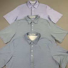 Lot Of 3 Criquet Polo Shirts Mens Large Casual Performance Golf Comfort EUC