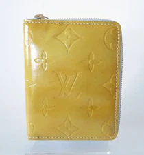 LOUIS VUITTON Monogram Vernis Bloom Compact Zippy Zip Coin Wallet  F#45593