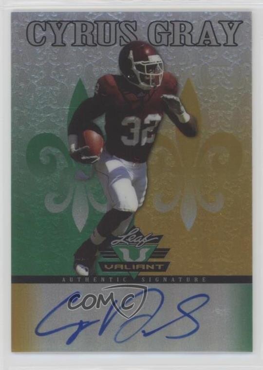 2012 Leaf Valiant Cyrus Gray #CG2 Rookie Auto RC 7eo