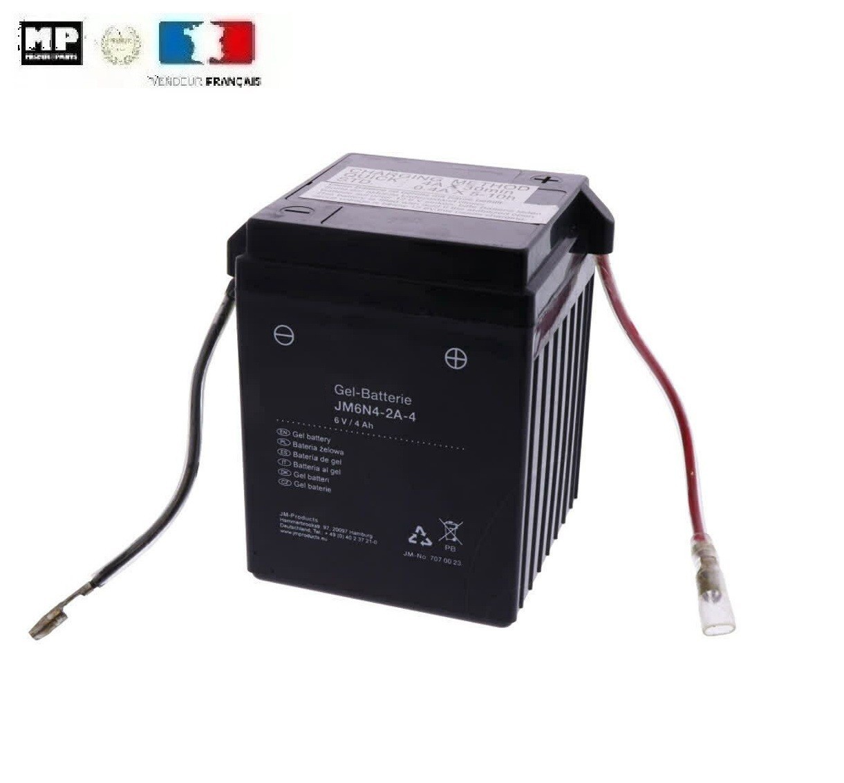 Batterie scellée 6N4-2A-4 6V 4Ah étanche et pré-chargée pour Honda CB J 50