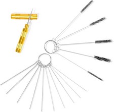 Stainless Steel Airbrush Cleaning Kit Spray Gun Cleaner Maintenance Tools