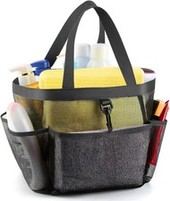 Mesh Shower Caddy Portable for College Dorm Room Essentials, 8-Pocket Large C...