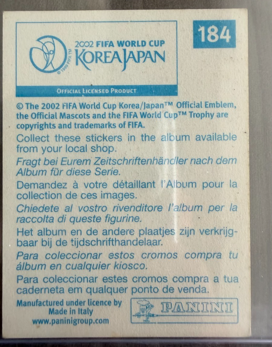 1998 2002 PANINI WORLD CUP KOREA JAPAN RONALDO NAZARIO R9