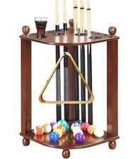 Bluewave Regent Corner Floor Cue Rack - Walnut Finish