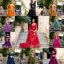 Neu Lehenga Choli Designer Stoff Kleidung Indisch Party Hochzeit Traditionell