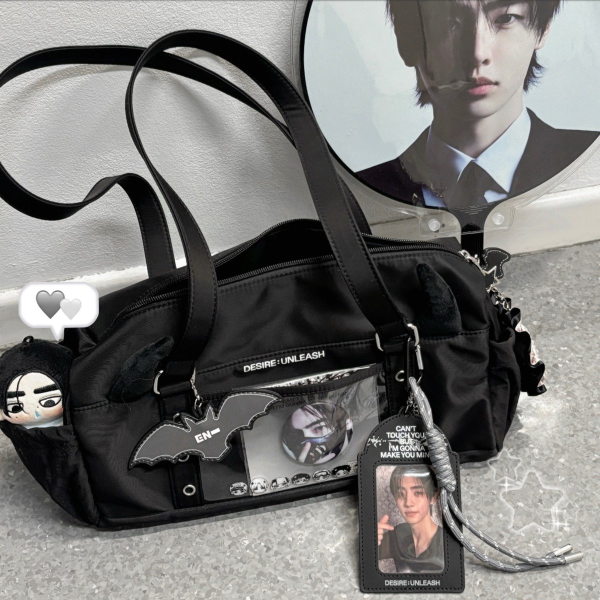 Enhypen Miniso Land Character Bag Black 36*17cm DESIRE UNLEASH