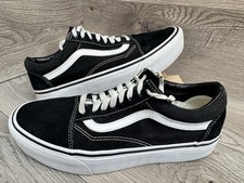 Vans Ward Old Skool Sneakers Men's Black White Suede Canvas Low Top M 7.5 W 9