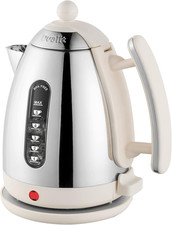 Dualit Lite 1.5L Jug Kettle, Polished Canvas White Trim, High-Gloss Finish, Fast