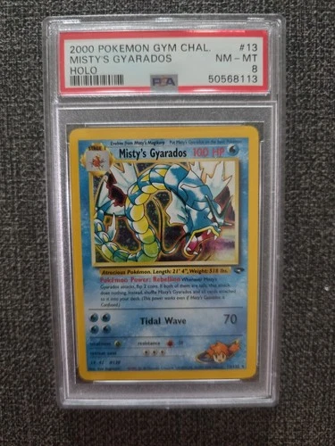 Misty's Gyarados 13/132 Gym Challenge Holo Unlimited PSA 8