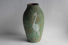 LENCI Ceramic Vase with Bird Design, Italy (63492)