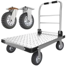 ( USED ) Folding Hand Truck Dolly Cart  Wheels Cart Trolley Moving 2000 lbs