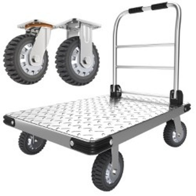 #ad USED Folding Hand Truck Dolly Cart Wheels Cart Trolley Moving 2000 lbs $64.99