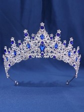 Blue Rhinestone Tiara Crown