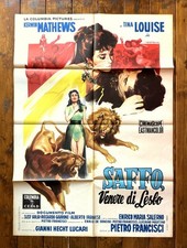 MANIFESTO POSTER AFFICHE CINEMA SAFFO VENERE DI LESBO FILM EPICO PEPLUM CULT 2FG