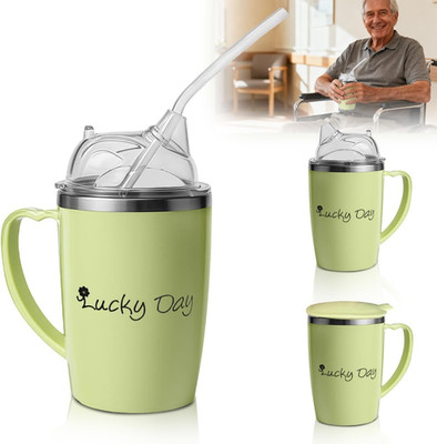 Schnabeltasse Senioren 350Ml, 3-In-1 Schnabelbecher Senioren, Sippy Cup Adult, B