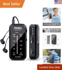 J-985 Ultra-Compact AM/FM Radio with Headphones - Ideal Gift for All Ages