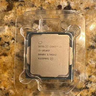 Intel Core i3-10105F 3.70GHz 4-Core LGA1200 CPU Processor SRH8V