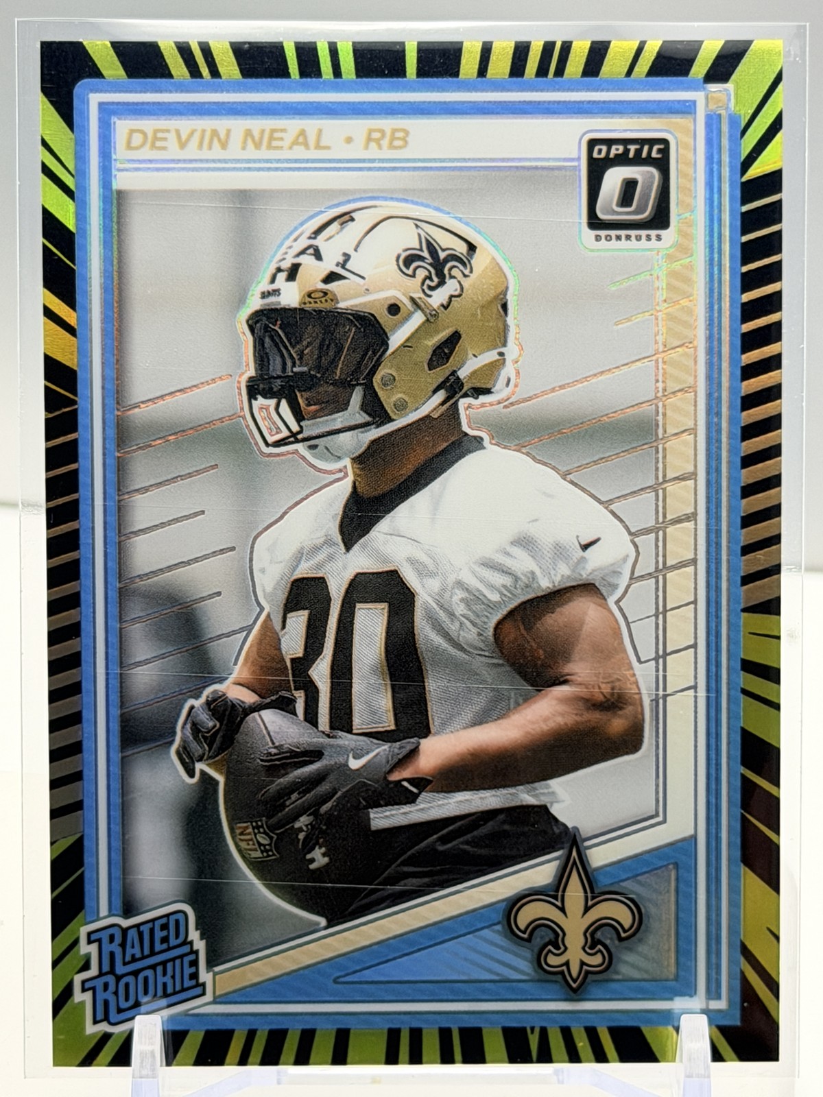 Devin Neal 2025 Donruss Optic Electricity #282 SN,RC #/75 SP