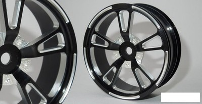 SSD V Spoke Front 2,2'' Drag Racing Wheels SCHWARZ SSD00450 einmal Stück 12mm Sechskant