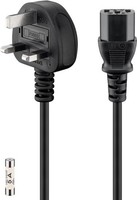Goobay 45754 Uk - KaltgeräTekabel, 1,5 M, Schwarz, 1.5 M - Uk 3-Pin-Stecker (Typ