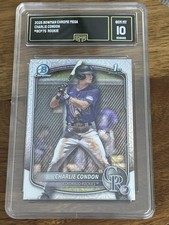 2025 Bowman Chrome Mega Box Charlie Condon Mojo 1st Refractor GMA 10 Rockies