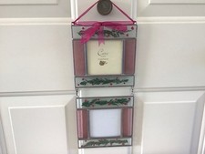 Carr Leaded Glass Pressed Flower Picture Frame