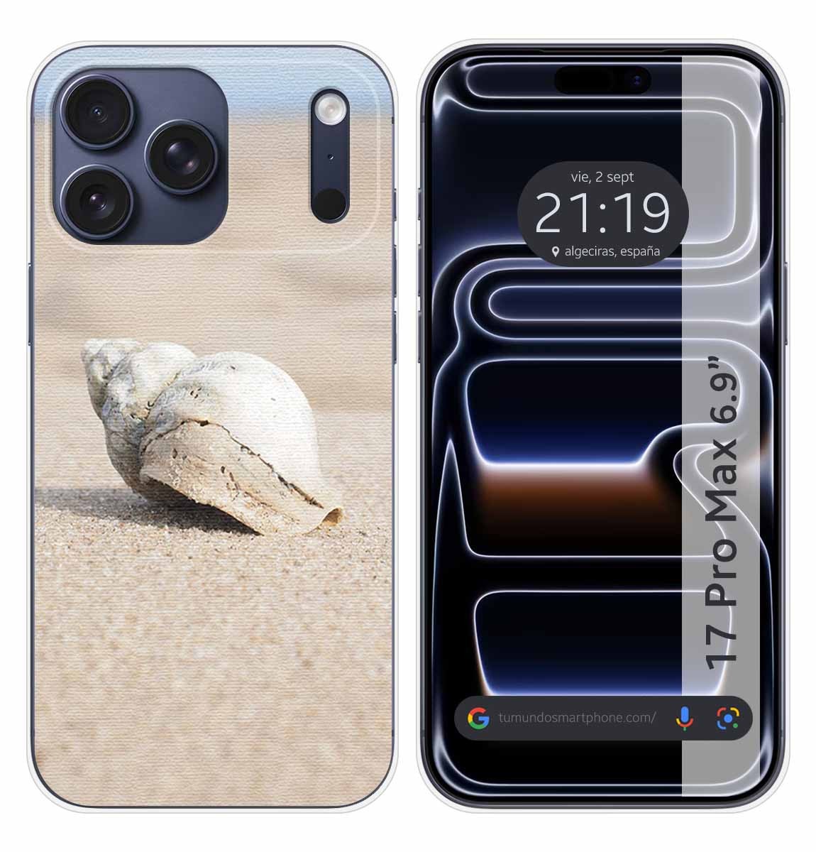 Cover In Silicone Per Iphone 17 Pro Max (6.9) Design Conchiglia Disegni