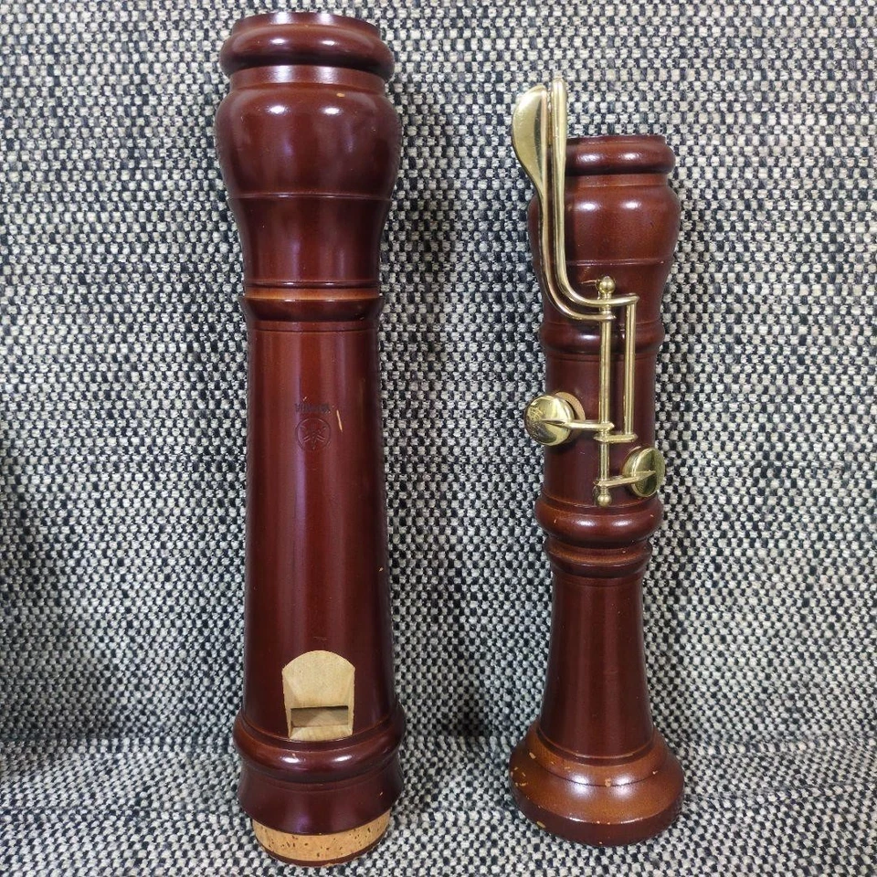 YAMAHA YRB-42 Bass Recorder Baroque Wooden w/ Case from Japan - Image 3 of 4