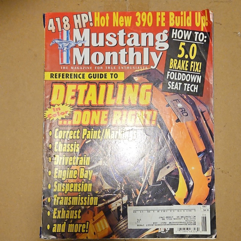 Mustang Monthly June 1997 Vol 21 Issue 6 Detailing Paint Engine Bay Illustrated