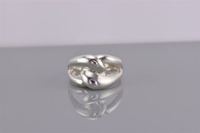 Sterling Silver 13mm Puffy Interlocking Looped Love Knot Band Ring 925 Sz: 7