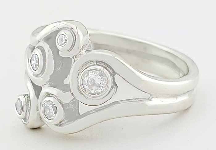 PANDORA RETIRED SWIRL RING SOLID .925 STERLING SI… - image 6
