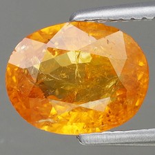 1.23ct 7.4x5.8mm Oval Natural Orange Spessartite Garnet Gemstone Namibia, Africa