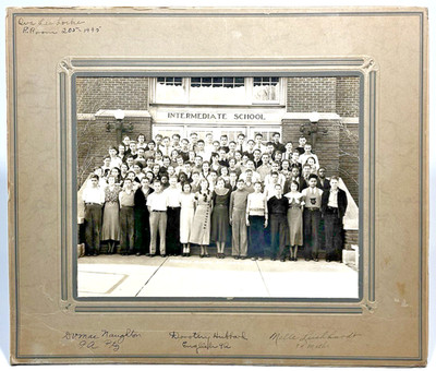 1935 Horace Mann Intermediate School Class Photo By Larson w/ Student Names