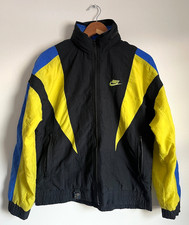 Men's Vintage 80s Nike Full Zip Windbreaker Jacket Colorblock Hooded Sz M