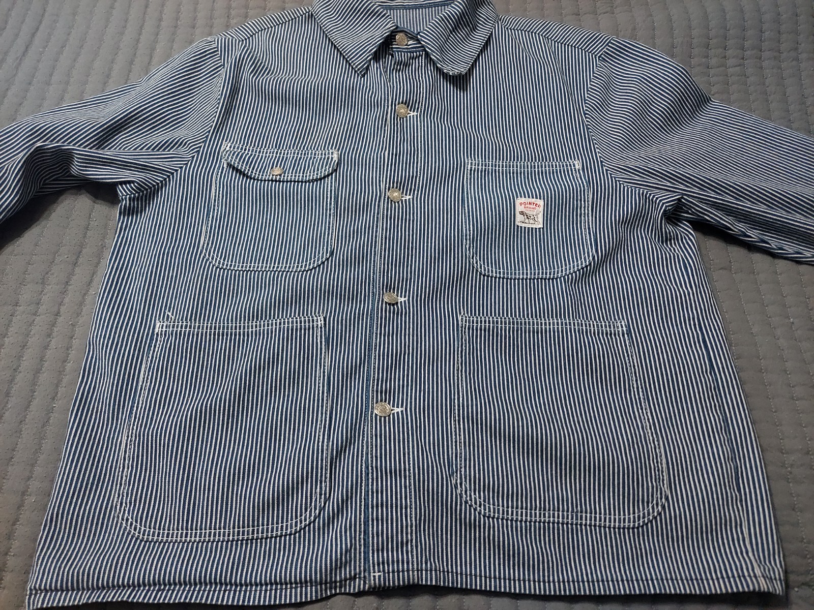 Pointer Brand Hickory Stripe Work Jacket   Mens XL - image 2