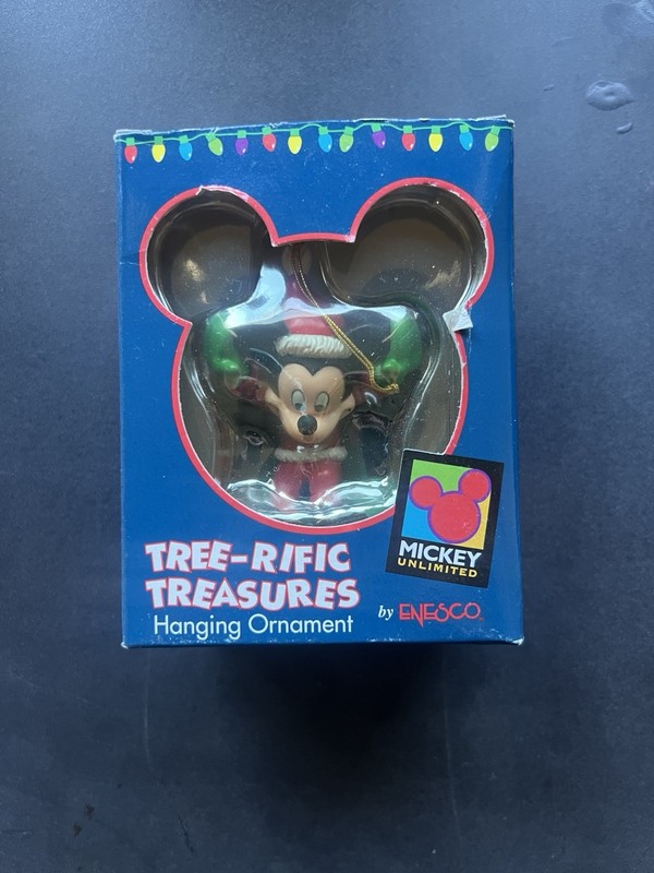 Mickey Mouse Sledding -TREE-RIFIC TREASURES Hanging Ornament - by Enesco - NEW