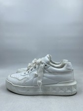 Valentino Garavani One Stud XL White Leather Platform Sneakers Size 45.5 COA