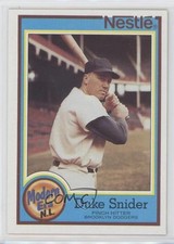 1987 Topps Nestle All-Time Dream Team Food Issue Duke Snider #33 HOF 7y8