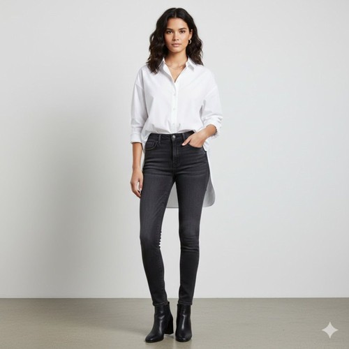 Judy Blue Avon Tummy Control Black Wash Skinny Jeans | High Rise Stretch |