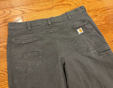 Carhartt Rugged Flex Relaxed Fit Canvas 5-Pocket Work Pants Fits Mens 40x31 Gray