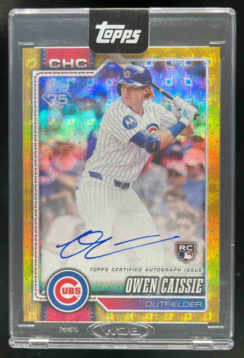 2026 Topps Series 1 Owen Caissie Real One Auto FoilFractor 1/1 #233 Chicago Cubs view 1