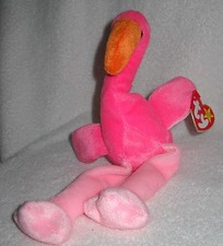  4415 NWT RETIRED TY 1995 Pinky the Flamingo Beanie Baby DOB 2-13-95