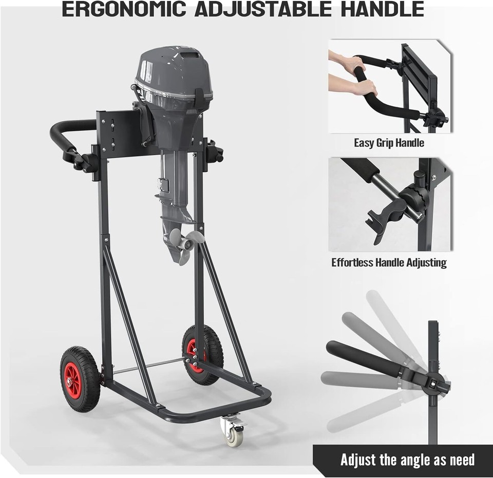 Outboard Boat Motor Stand,Heavy Duty Outboard Engine Stand Carrier Cart