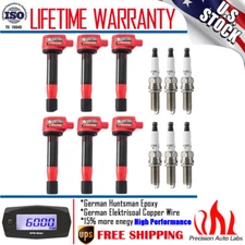 6x Ignition Coil & 6x Platinum Spark Plug for Honda Accord Acura TL TSX V6 UF603